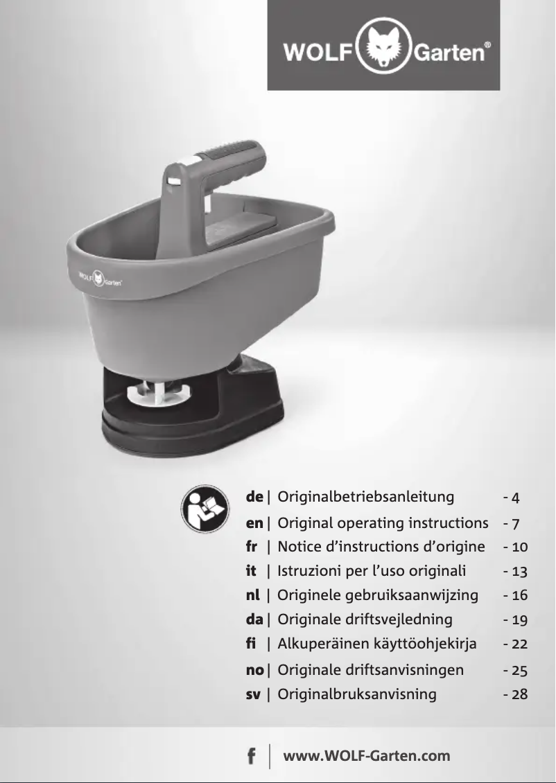 First page image of the manual for WE-B