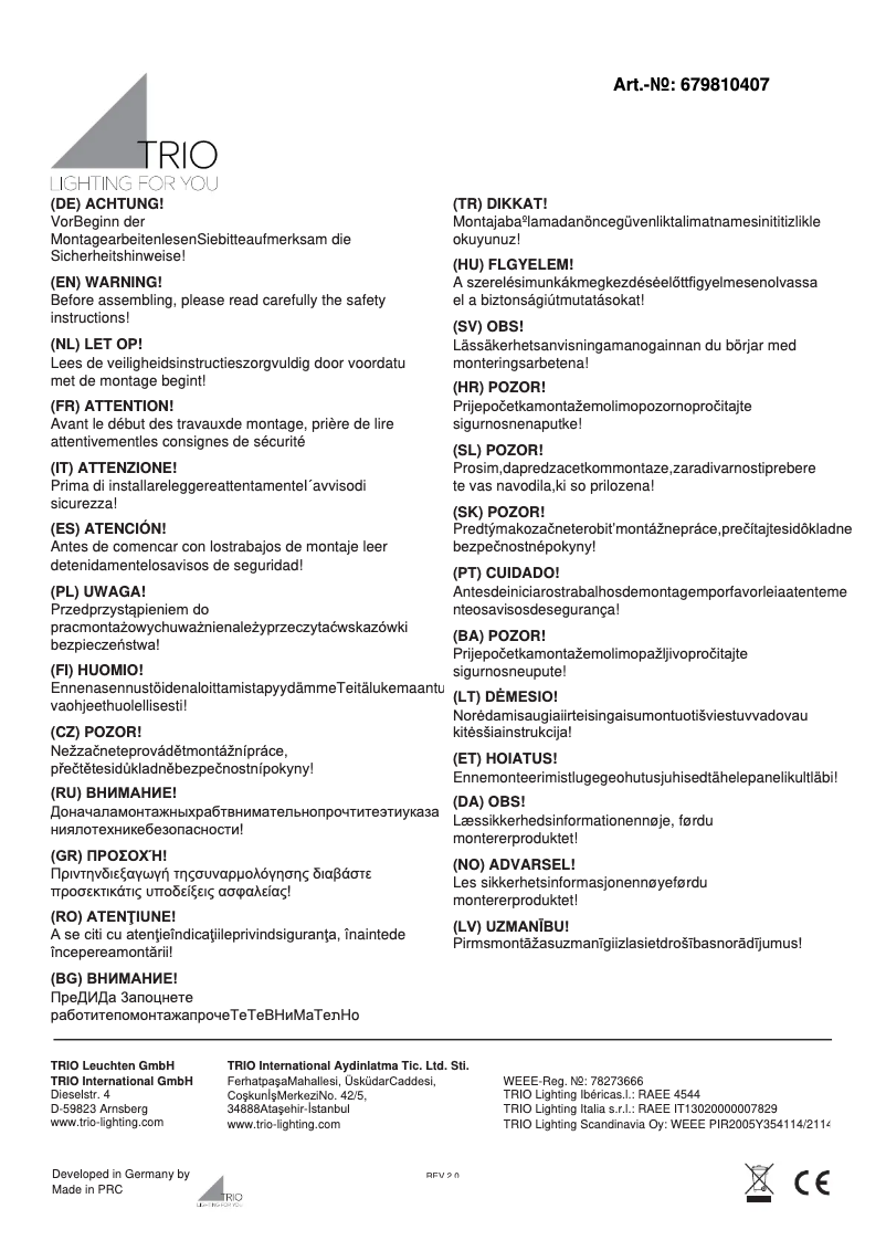 First page image of the manual for Loop 679810407