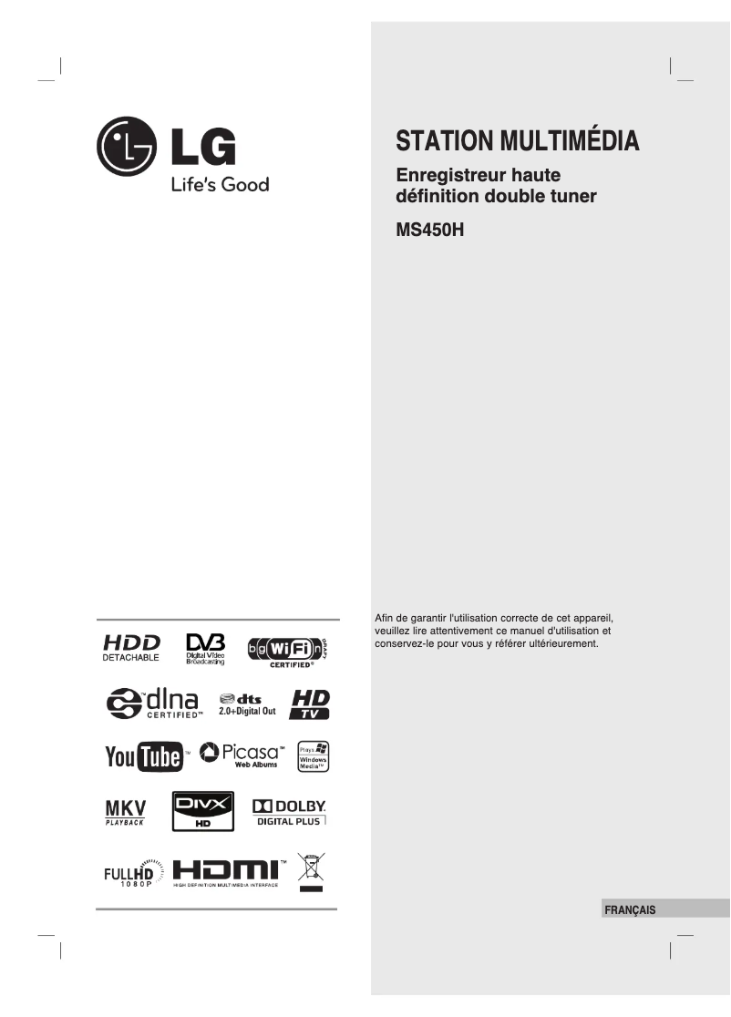 First page image of the manual for MS450H