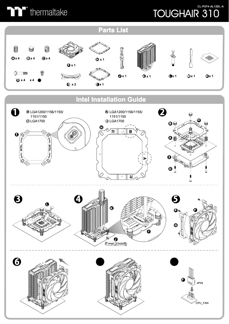 Page 1 of the manual User Manual Thermaltake Toughair 310