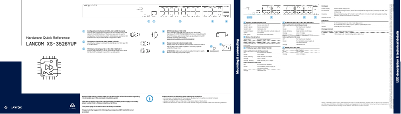 Page 1 of the manual User Manual Lancom XS-3526YUP