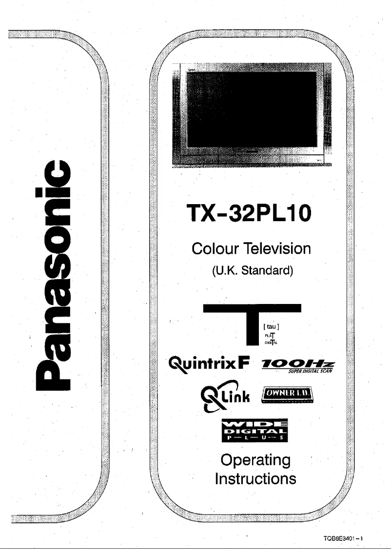 First page image of the manual for TX-32PL10