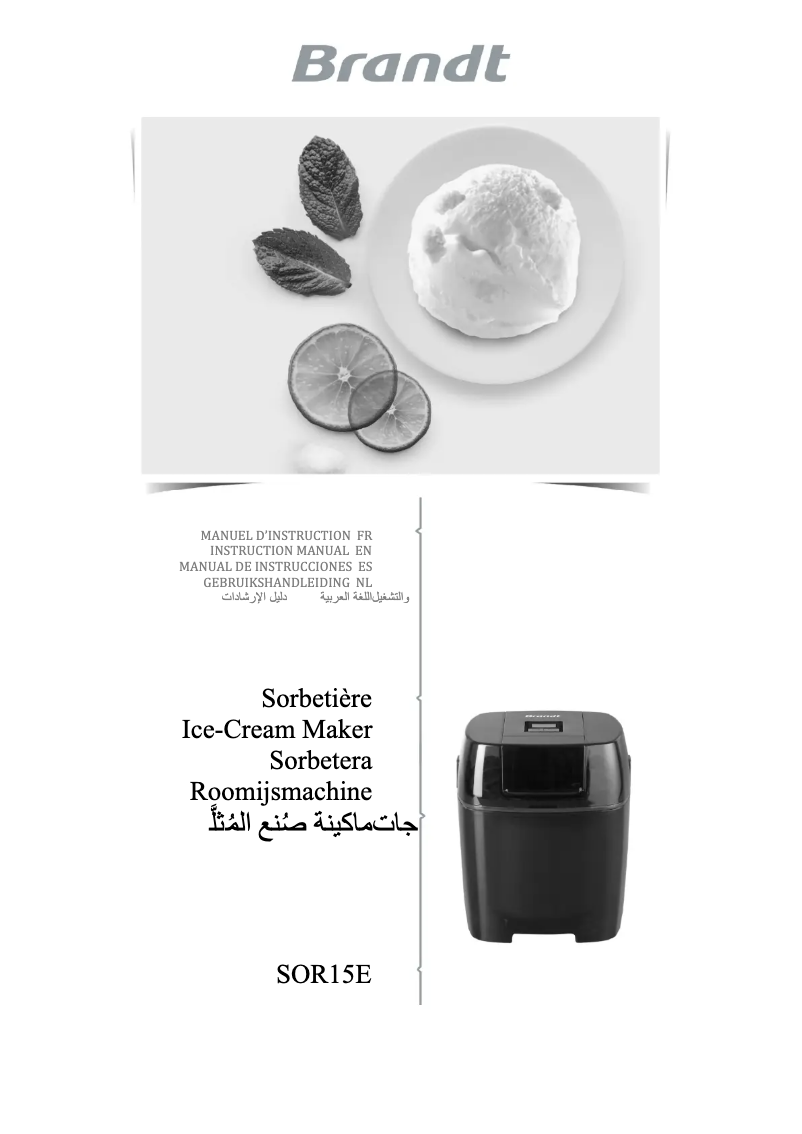 Page 1 of the manual User Manual Brandt SOR15ER