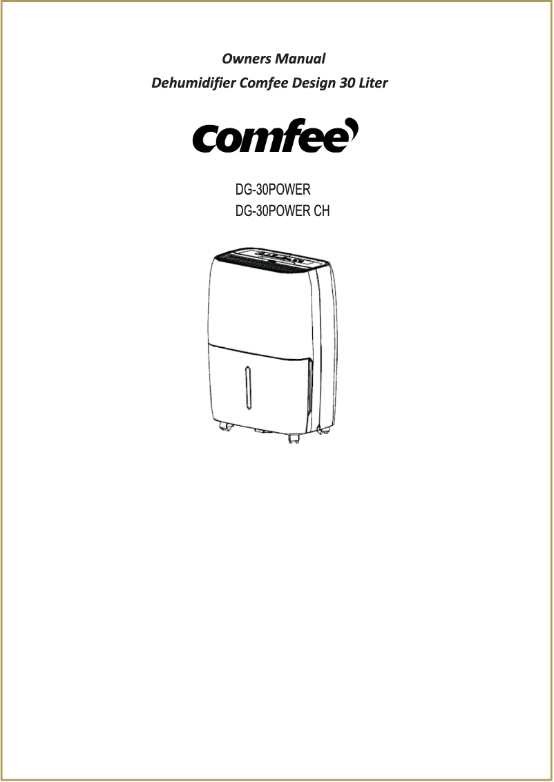 First page image of the manual for DG-30 POWER