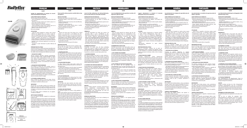 Page 1 of the manual User Manual BaByliss LadyShave G220E
