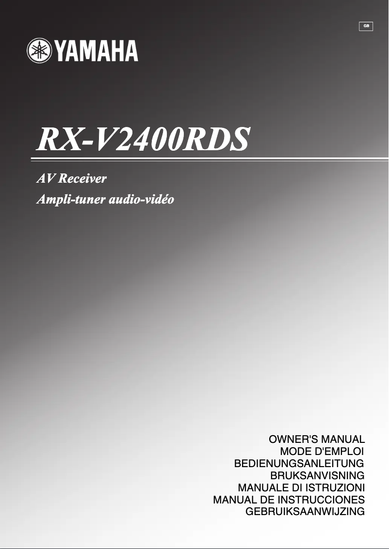 First page image of the manual for RX-V2400