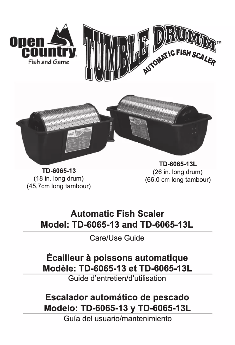 Page 1 of the manual User Manual Nesco TD-6065-13