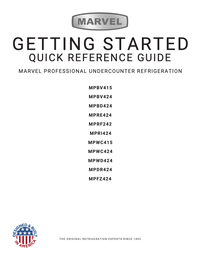 First page image of the manual for MPRI424