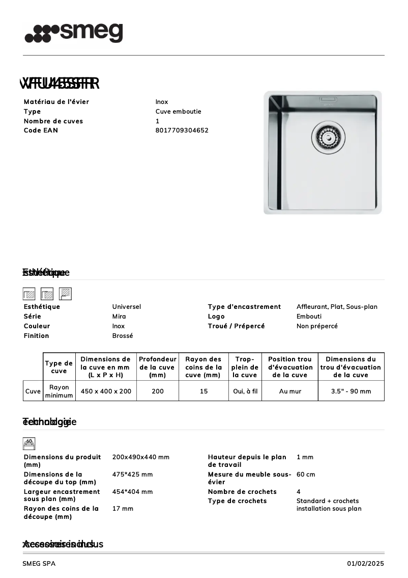 First page image of the manual for VFU45SFR