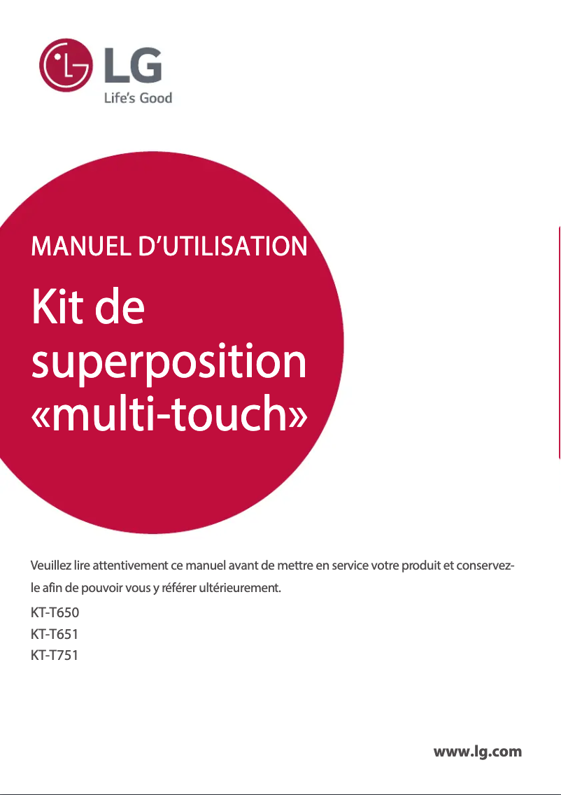 Page 1 of the manual User Manual LG KT-T751