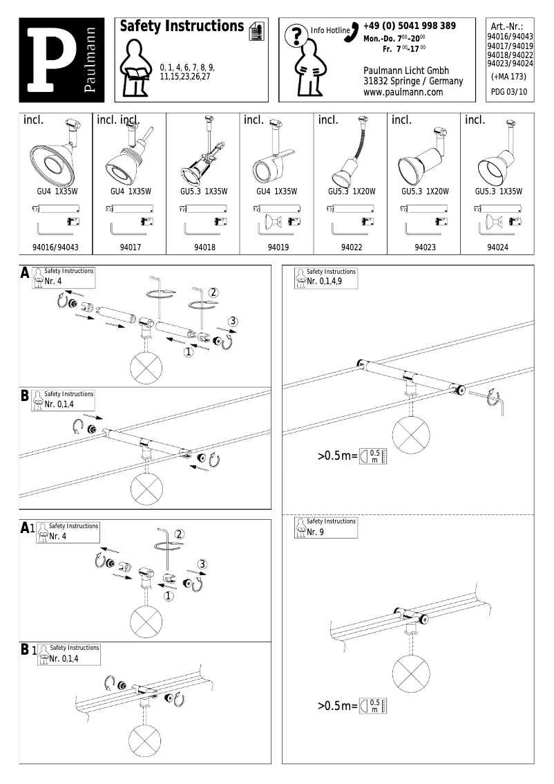 Page 1 of the manual User Manual Paulmann Salt 940.23