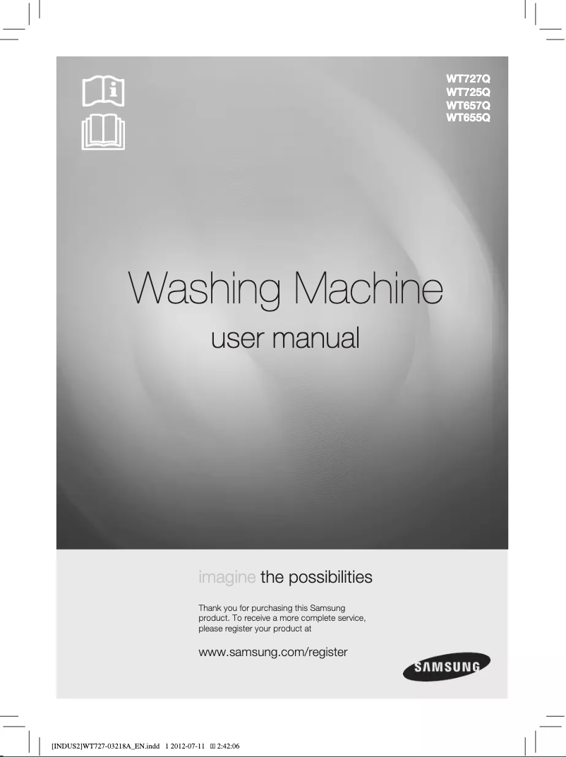 Page 1 of the manual User Manual Samsung WT707QPNDMW