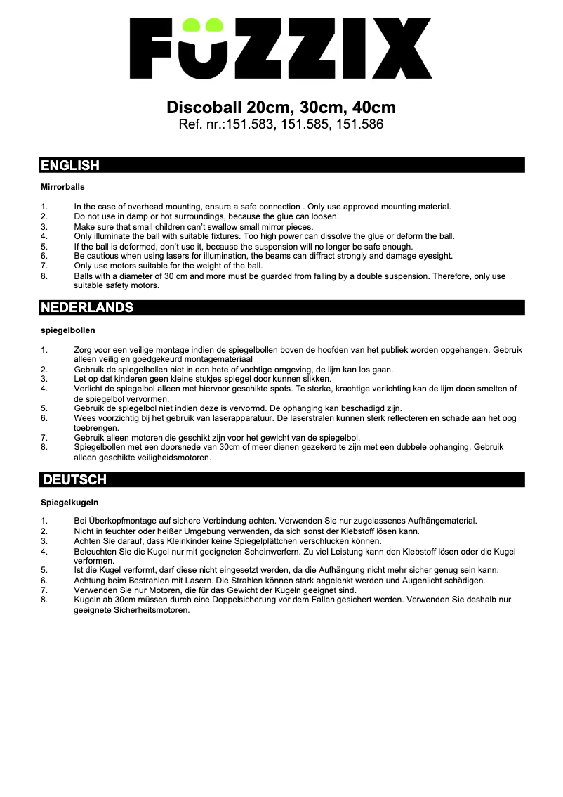 Page 1 de la notice Manuel utilisateur BeamZ MB30