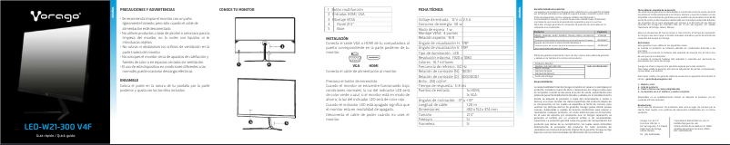 First page image of the manual for LED-W21-300 V4F