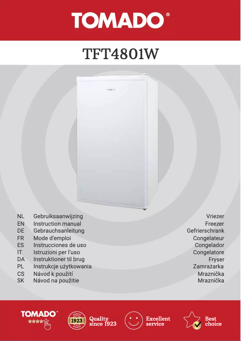 First page image of the manual for TFT4801W