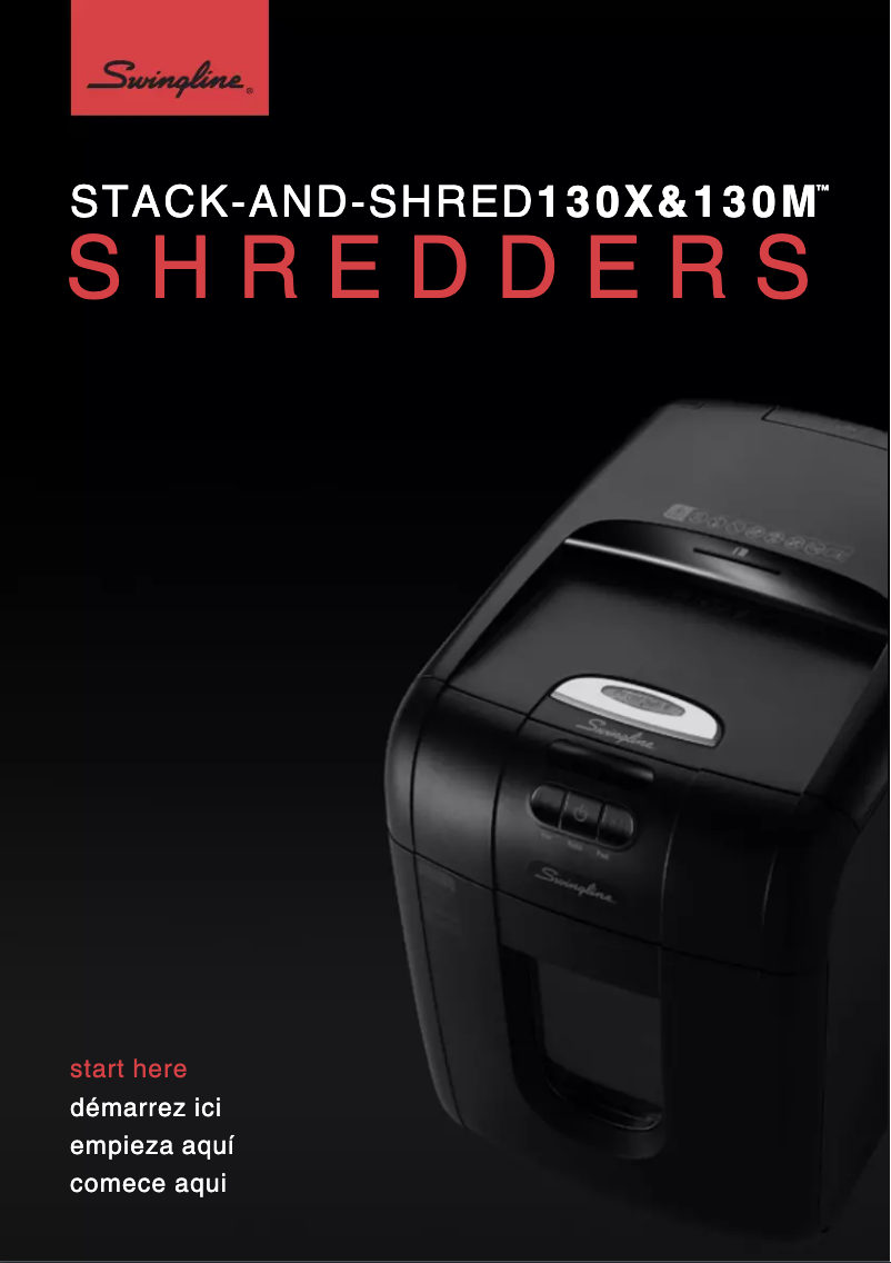 Page 1 of the manual User Manual Swingline Stack-and-Shred 130X