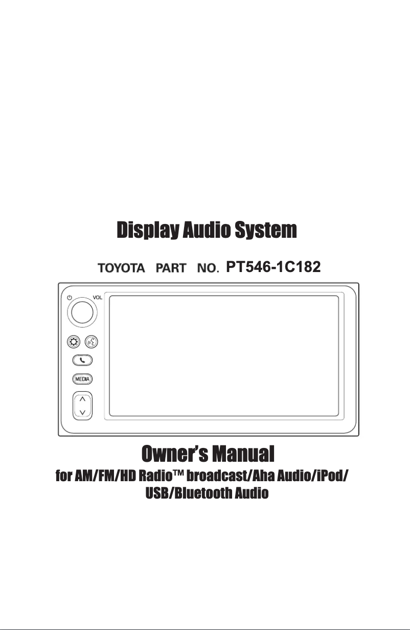 Page 1 of the manual User Manual Toyota C-HR (2018)