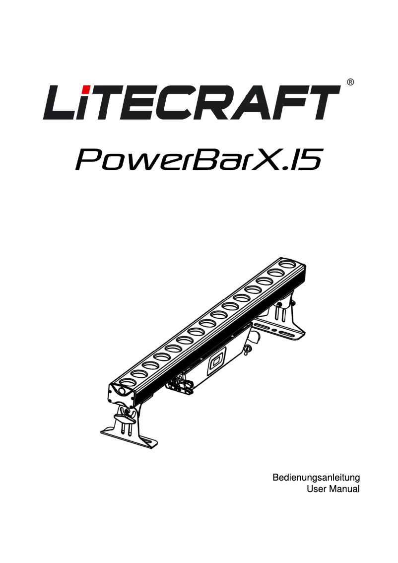 Page 1 of the manual User Manual Litecraft PowerBarX.15