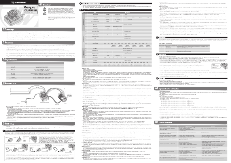 First page image of the manual for XeRun XR8 Plus G2S