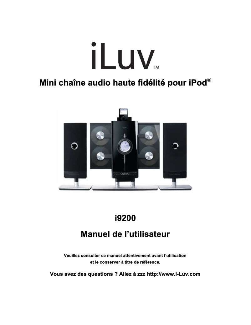 Page 1 of the manual User Manual iLuv i9200