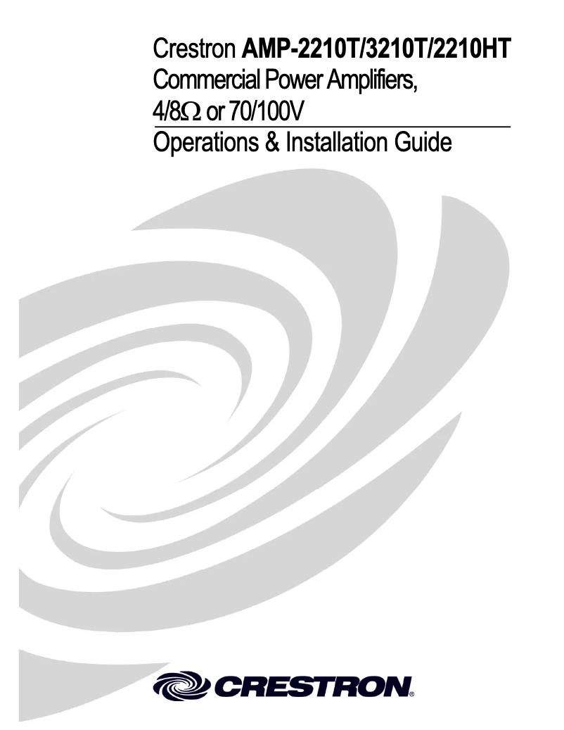 Image de la première page du manuel de l'appareil AMP-2210T