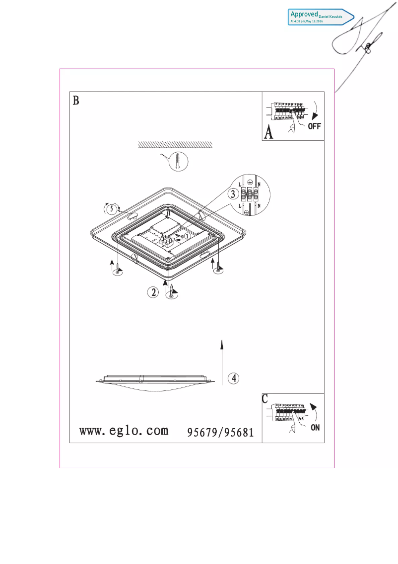 Page 1 of the manual User Manual Eglo Competa 1