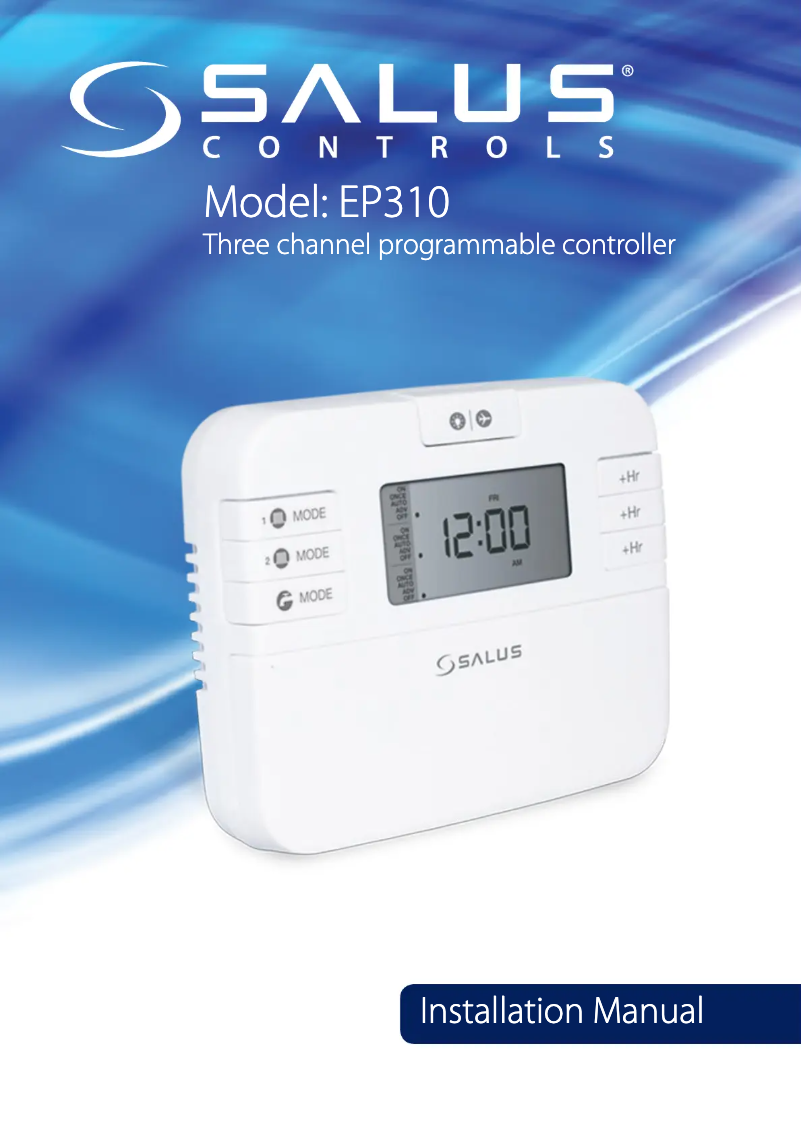 Page 1 of the manual User Manual Salus EP310