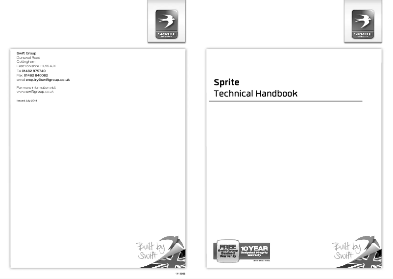 Page 1 of the manual User Manual Swift Sprite (2015)