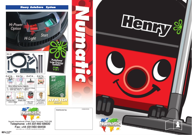 First page image of the manual for Henry Gold HVR200G-22