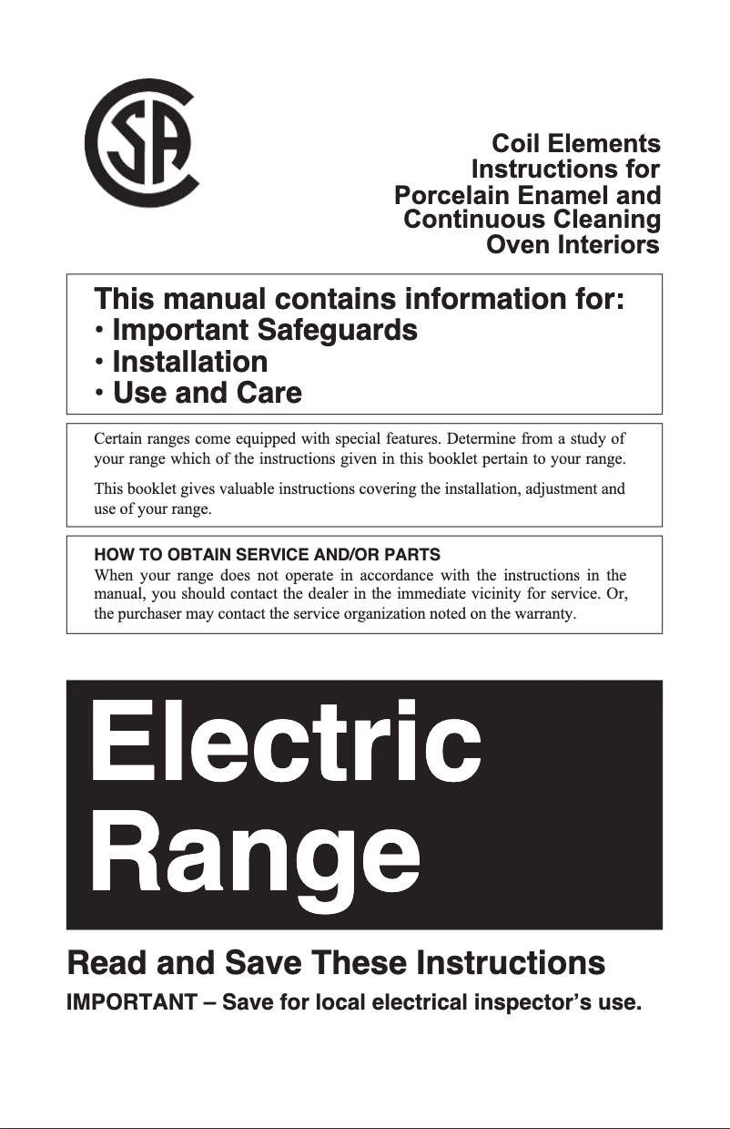 Page 1 of the manual Use and Maintenance Manual Summit WEM110