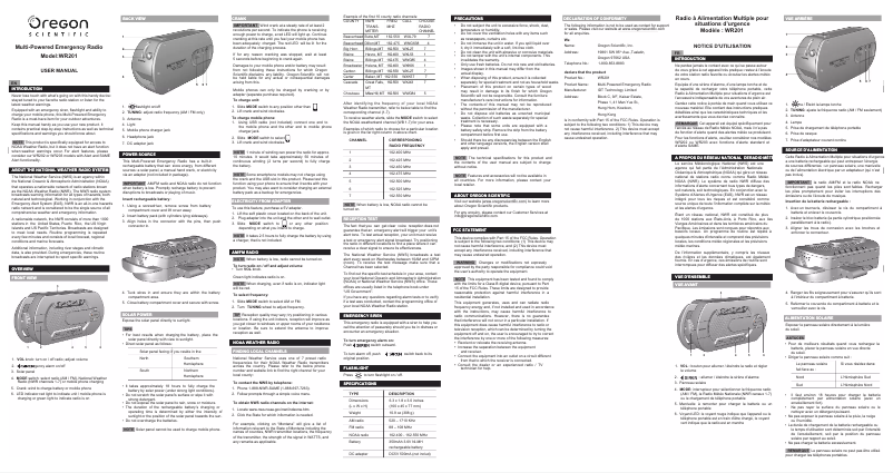 First page image of the manual for WR201