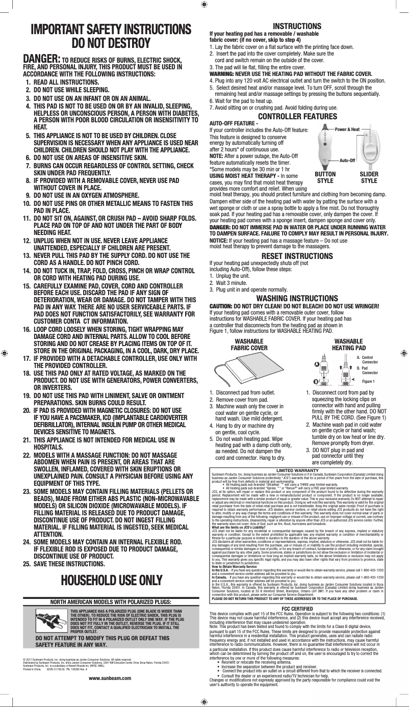 First page image of the manual for XL Renue 887