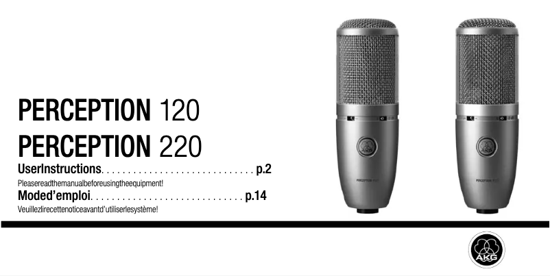 First page image of the manual for Perception 120