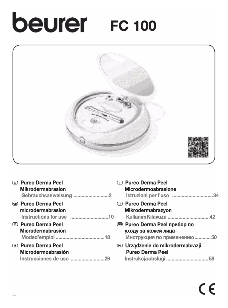 Page 1 of the manual User Manual Beurer FC 100