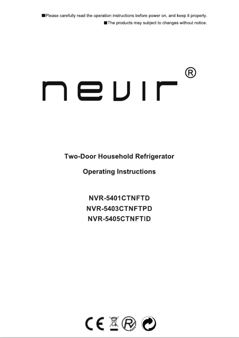 Page 1 of the manual User Manual Nevir NVR-5403CTNFTPD
