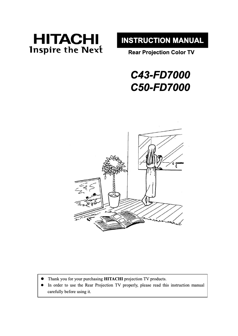 Page 1 of the manual User Manual Hitachi C43-FD7000