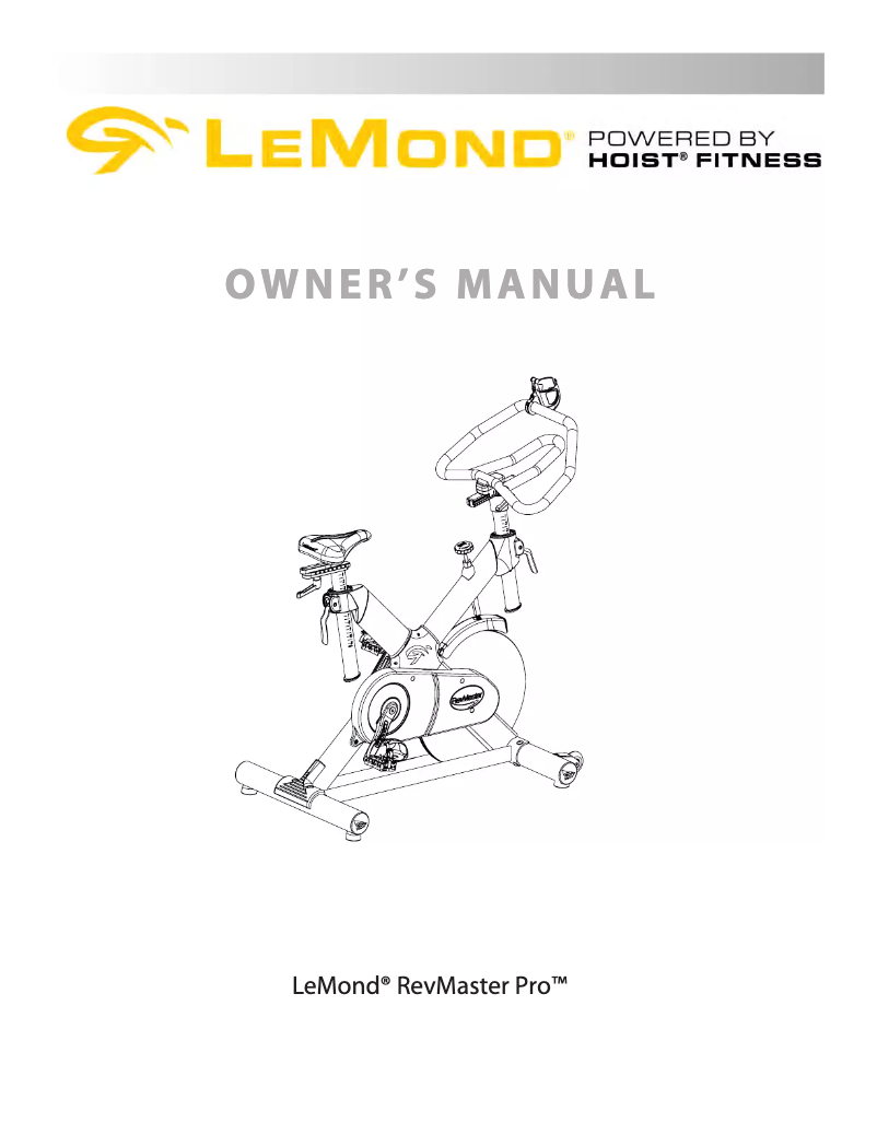 First page image of the manual for Revmaster Pro