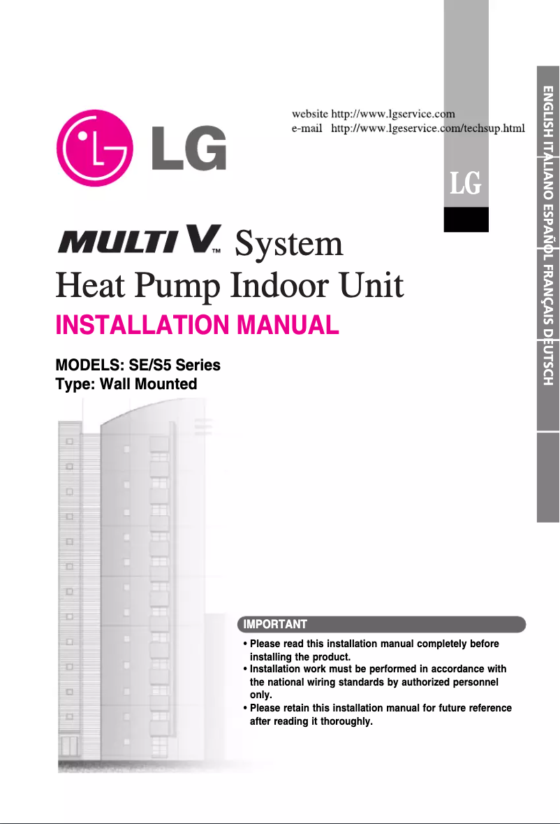 Page 1 of the manual User Manual LG ARNU18GS5A0