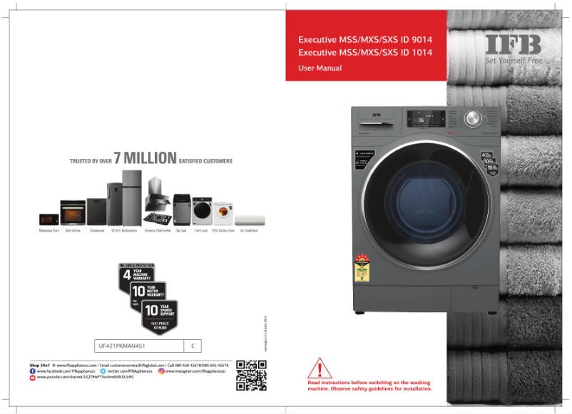 First page image of the manual for Executive MXS ID 1014