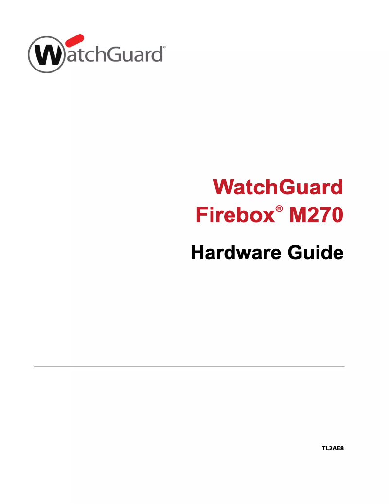 First page image of the manual for Firebox M270