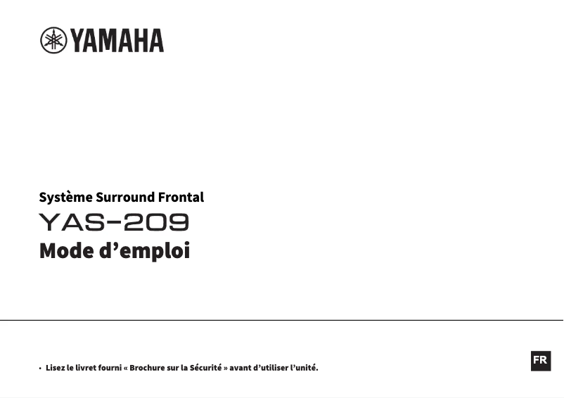 Page 1 of the manual User Manual Yamaha YAS-209