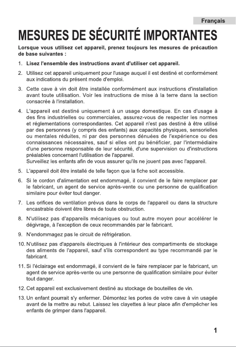 First page image of the manual for WS59GAE