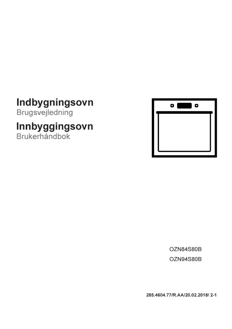 First page image of the manual for OZN 84S80B