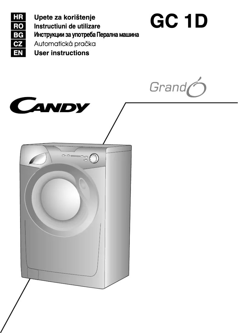 Page 1 of the manual User Manual Candy GC 1061D1
