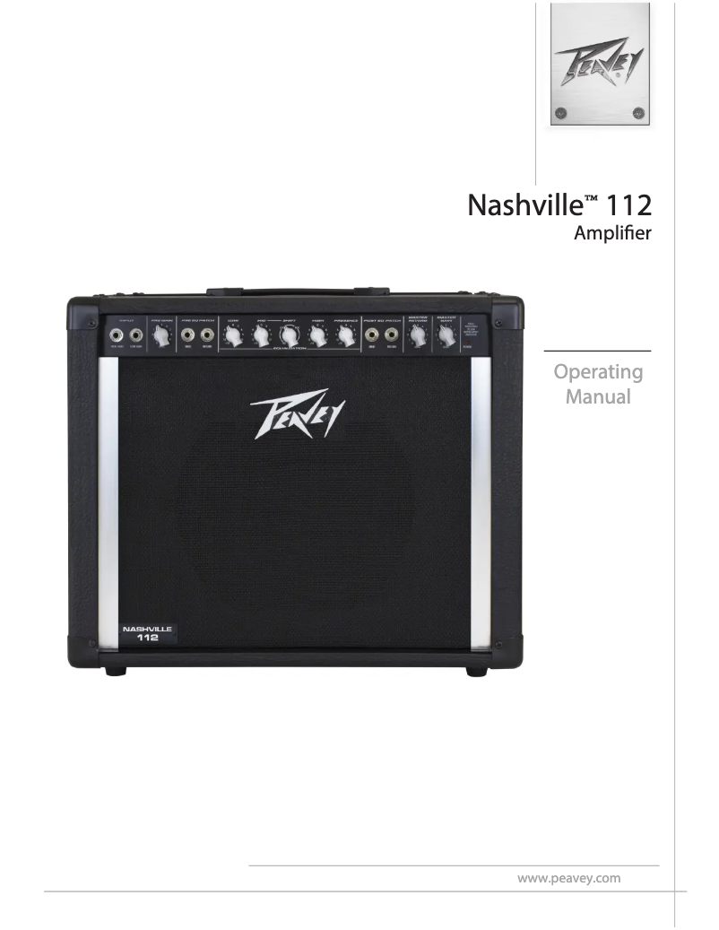 Page 1 of the manual User Manual Peavey Nashville 112