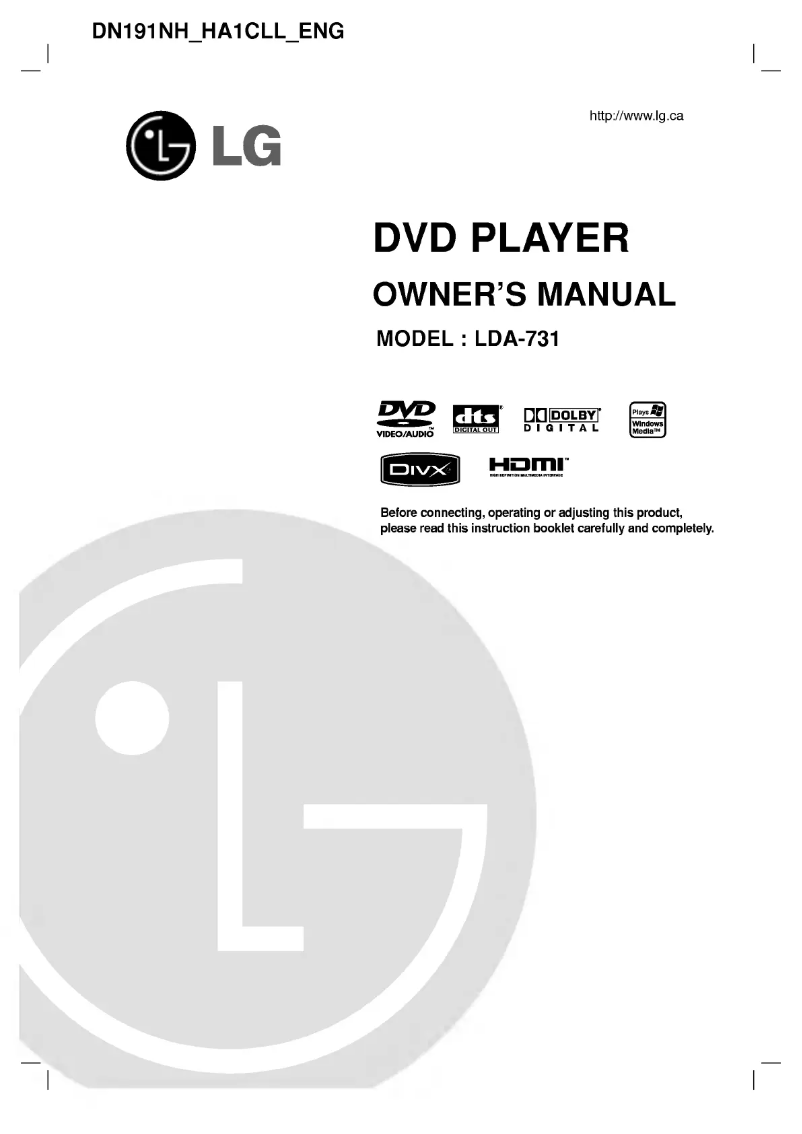 Page 1 of the manual User Manual LG DN191NH