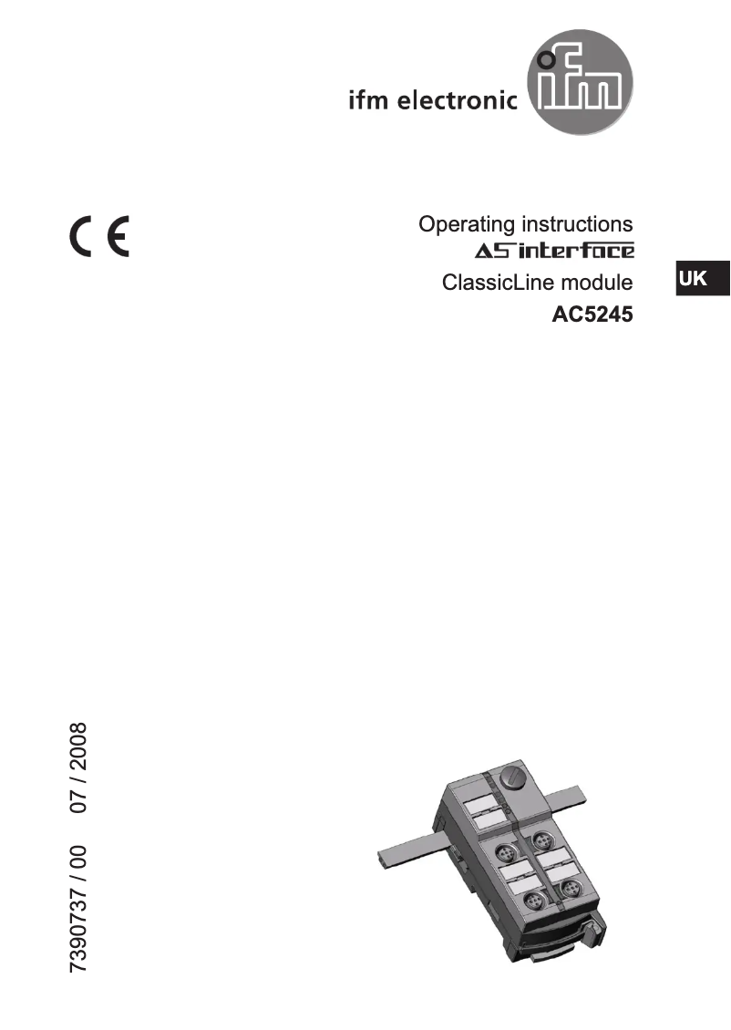 Page 1 of the manual User Manual IFM AC5245