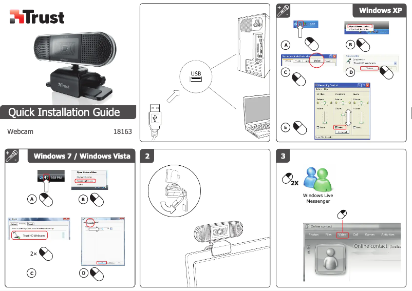 Page 1 of the manual User Manual Trust 18163 Zyno Full HD