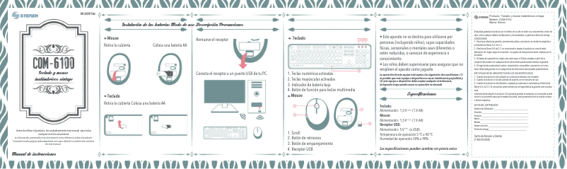 Page 1 of the manual User Manual Steren COM-6100