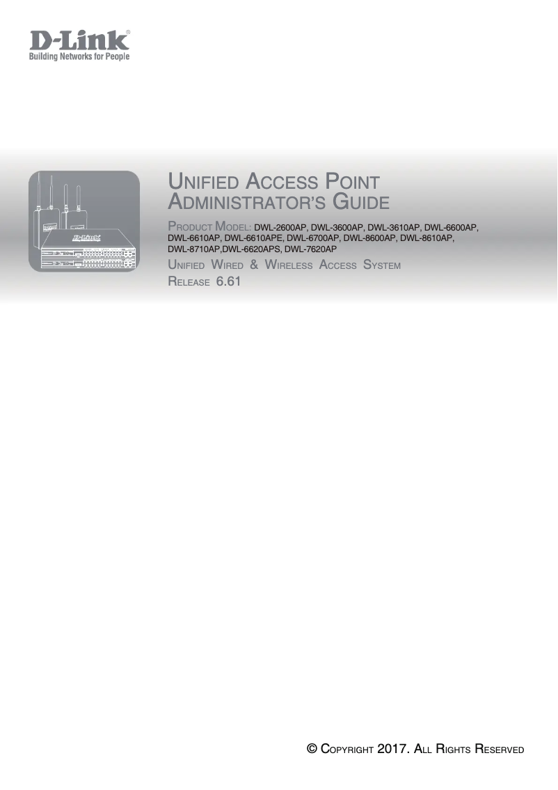 First page image of the manual for DWL-6620APS